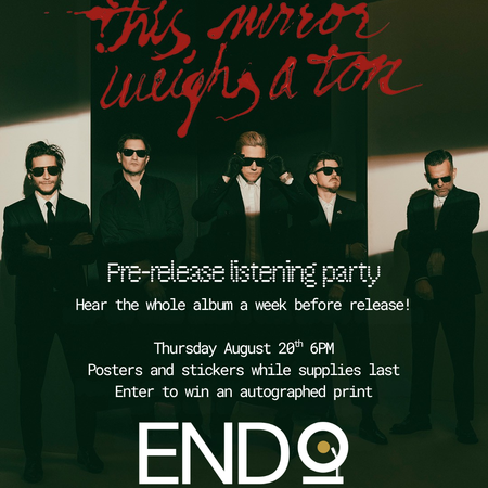 Interpol "This Mirror Weighs a Ton" Pre-Release Listening Party - Thursday, August 20 at 6 PM